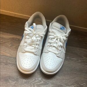 Nike White and Blue Classic Sneakers